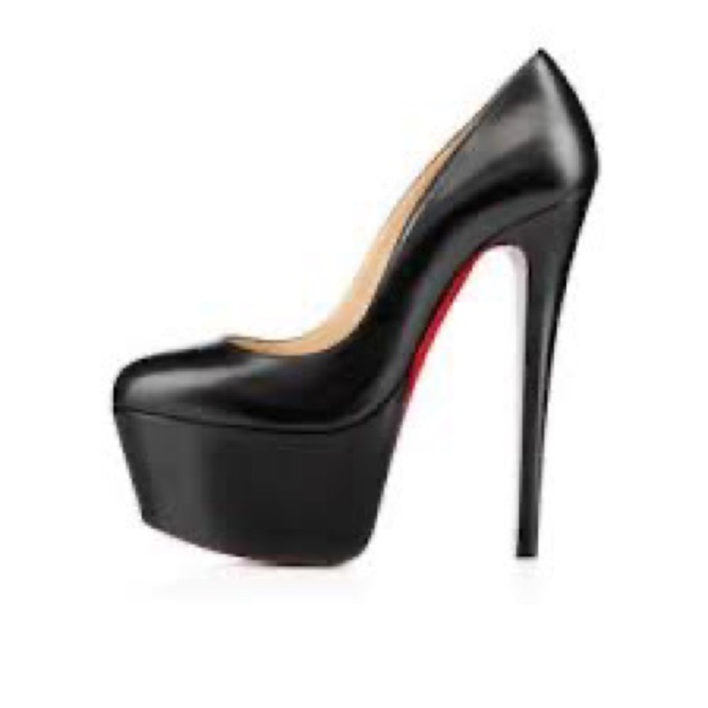 Christian Louboutin black leather size 38.5 (8 1/2). *Used fair condition